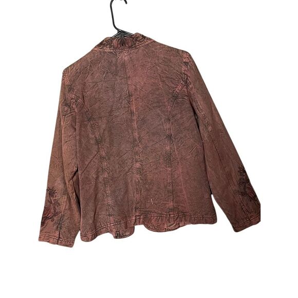 Coldwater Creek Women's Embroidered Beaded Blazer Jacket Size 12 Y2K - Picture 3 of 4